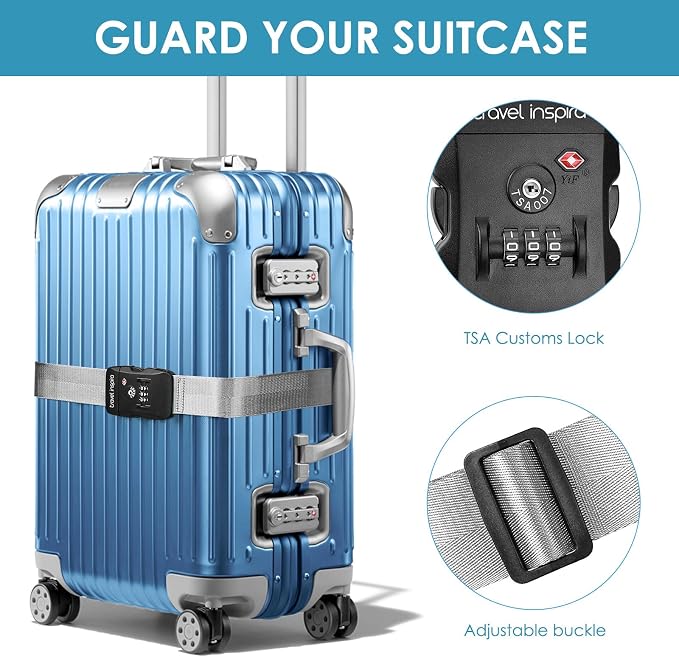 Travel Inspira Luggage Straps for Suitcases - Image 3