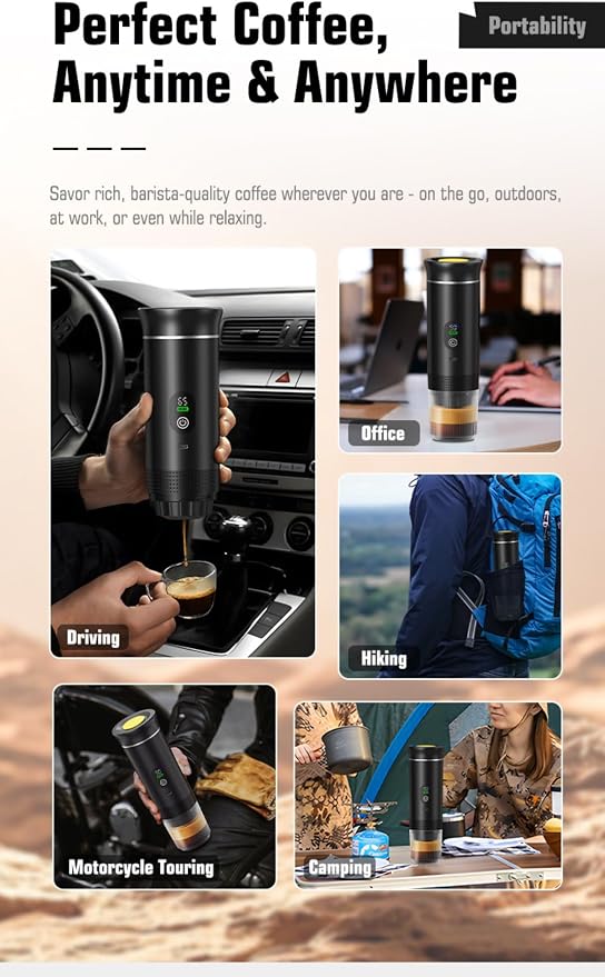Portable Electric Coffee Maker, Digital Display, Compatible - Image 2