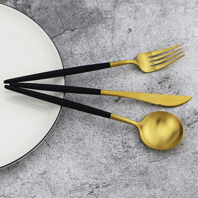 Gugrida 20-Piece 18/10 Stainless Steel Flatware Silverware, Luxury Dinnerware - Image 6