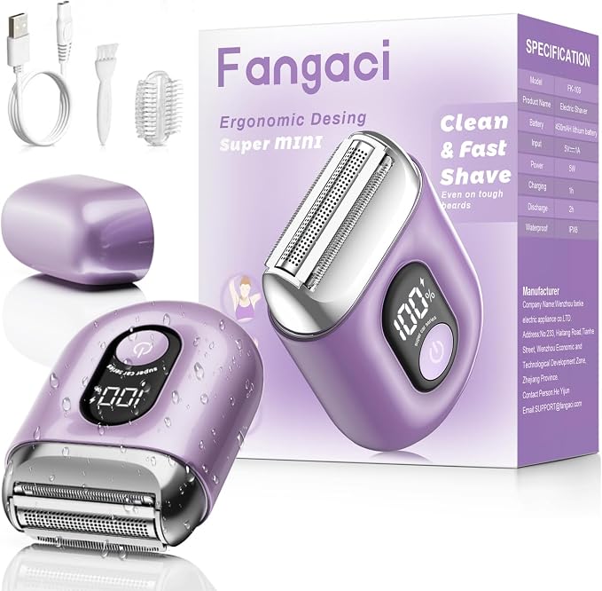 Cordless Electric Shaver for Women: Mini Electric Razors by Fangaci