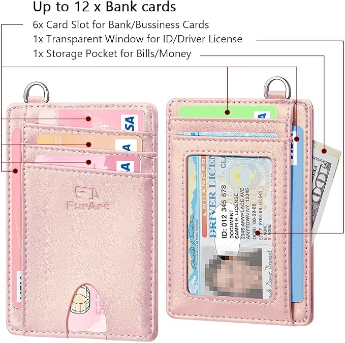 FurArt Slim Minimalist Wallet, Front Pocket Wallets, RFID Blocking, Credit Card - Image 6