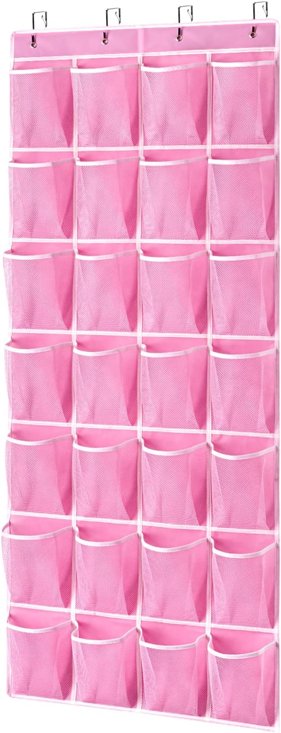 KEEPJOY 28 Pockets Hanging Shoe Organizer, Over the Door Shoe Organizer by KEEPJOY