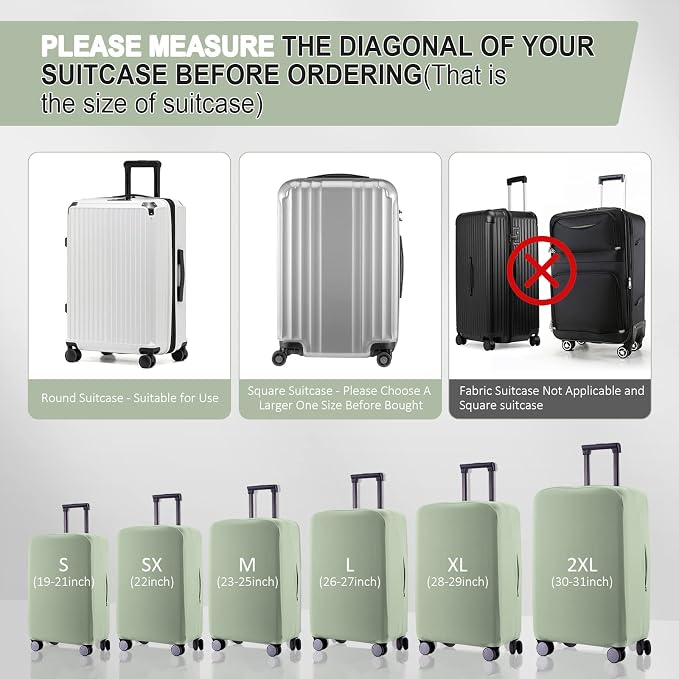 Travel Luggage Cover Suitcase Protector Scratch-Resistant Fit 19-31 Inch - Image 4