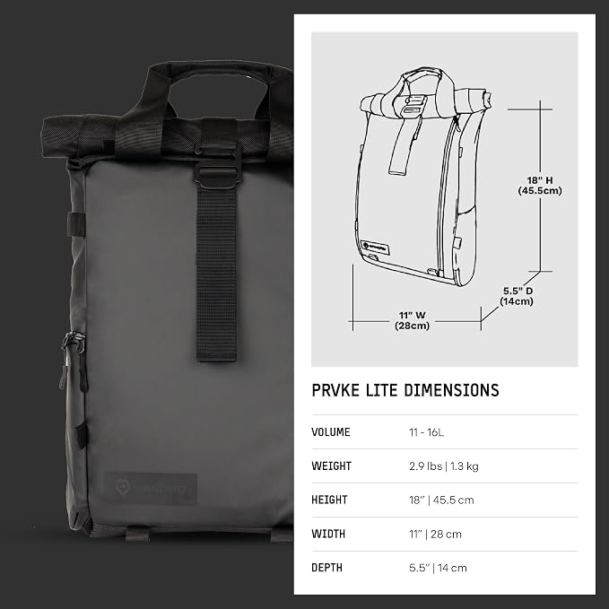 WANDRD PRVKE Lite: Weather-Resistant Travel & Camera Backpack - Image 10
