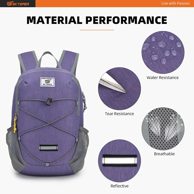 SKYSPER Small Hiking Backpack -12L Lightweight Packable Daypack - Image 4
