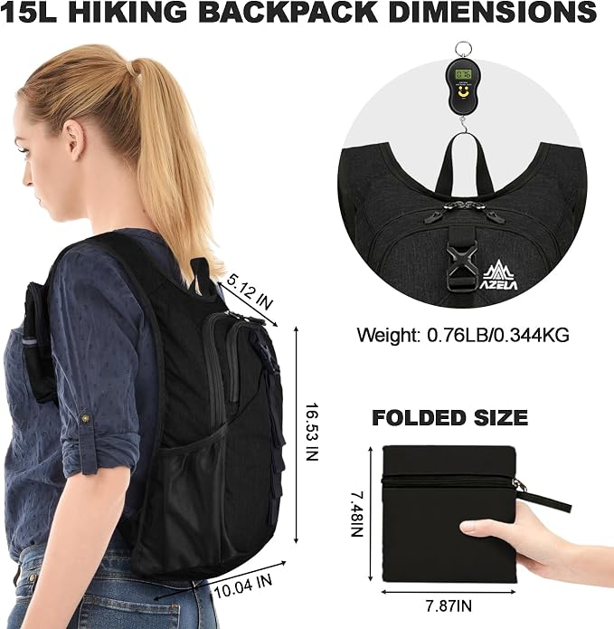 Seektop 15L Small Hiking Backpack - Image 4
