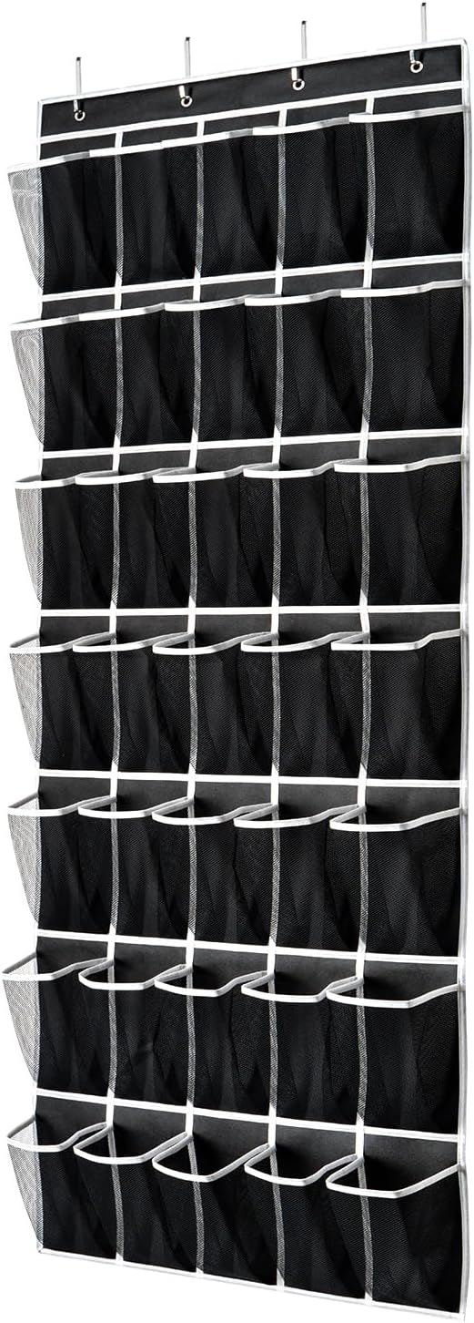 35 Pockets Over the Door Shoe Organizer, Hanging Shoe Organizer by SAVERHO
