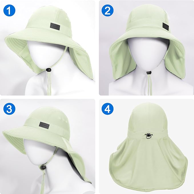 Sukeen Cooling Sun Hat for Men Women UPF50+ Wide Brim Fishing Hat - Image 7