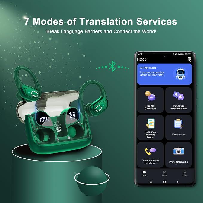 AI Translation Earbuds Real Time, 164 Language Translator Earbud 3-in-1 - Image 2