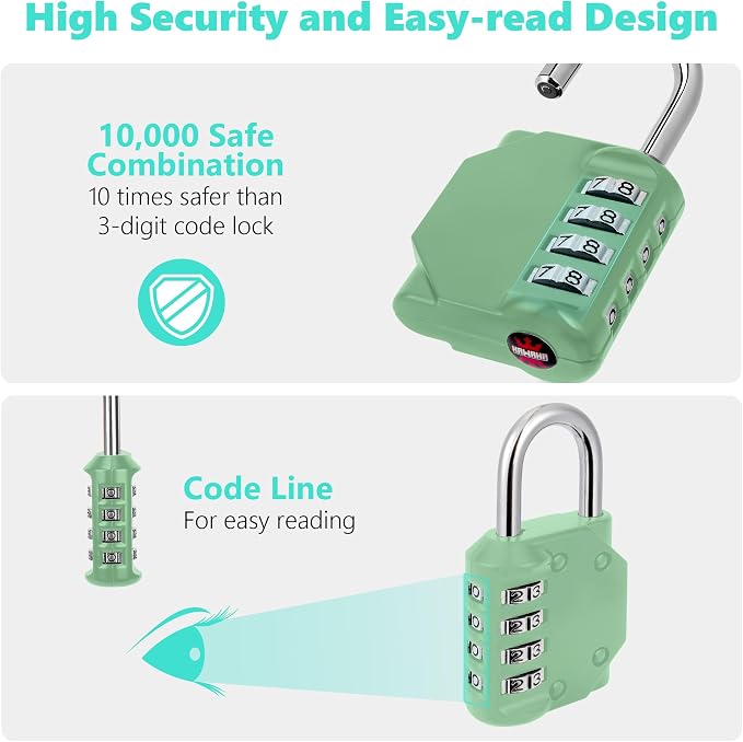 CL11KG Combination Lock, 4 Digit Outdoor Combination Padlock Set Your own - Image 4