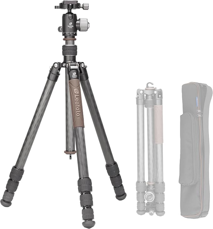 Compact Carbon Fiber Travel Camera Tripod by Leofoto
