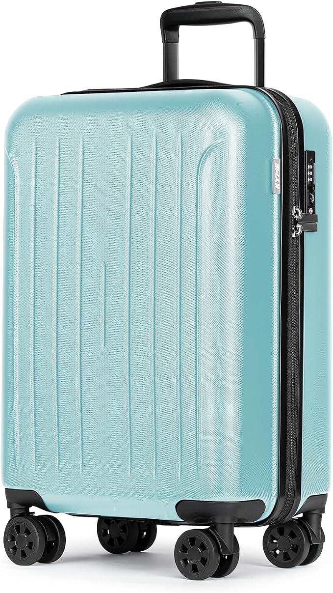 KYME Suitcase Hardshell With Double Spinner Wheels, PC+ABS TSA Lock Travel by KYME
