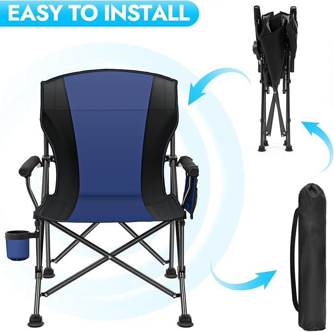 2 Pack Oversized Folding Camping Chair - Image 4