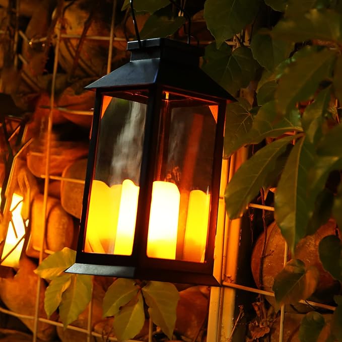 2 Pack Solar Lanterns, Outdoor Garden Hanging Lanterns, 11.8 Inch LED - Image 7