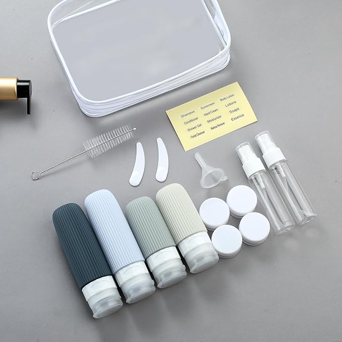 16 Pack Travel Bottles Set, TSA Approved Leak Proof Silicone Squeezable - Image 7
