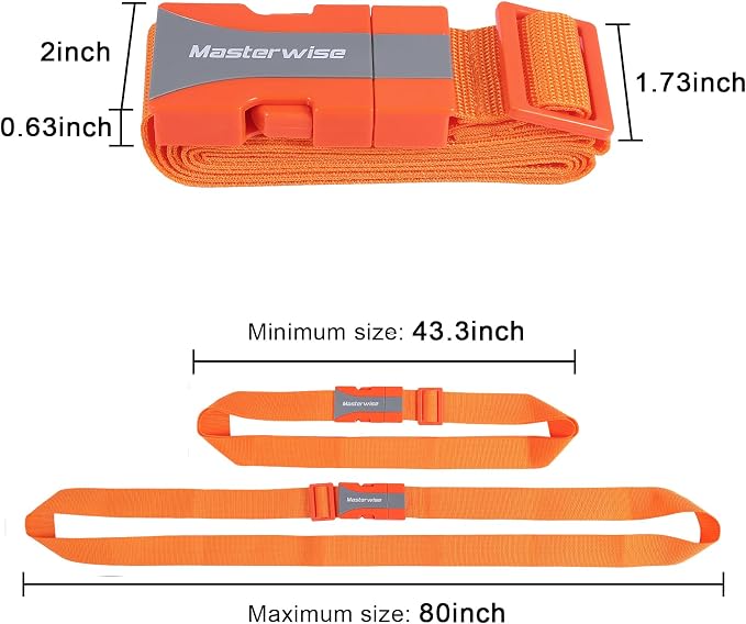 Buckle Straps with Clips, Adjustable Nylon Strap with Buckle, Packing Straps - Image 3