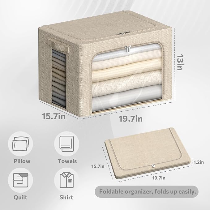 4 Pack Clothes Storage Bins - Image 6