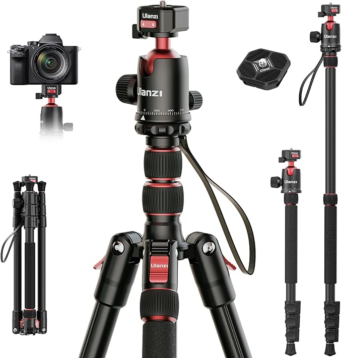 ULANZI TT31 72.4" Camera Tripod, Foldable Tripod & Monopod Aluminum w Claw by ulanzi