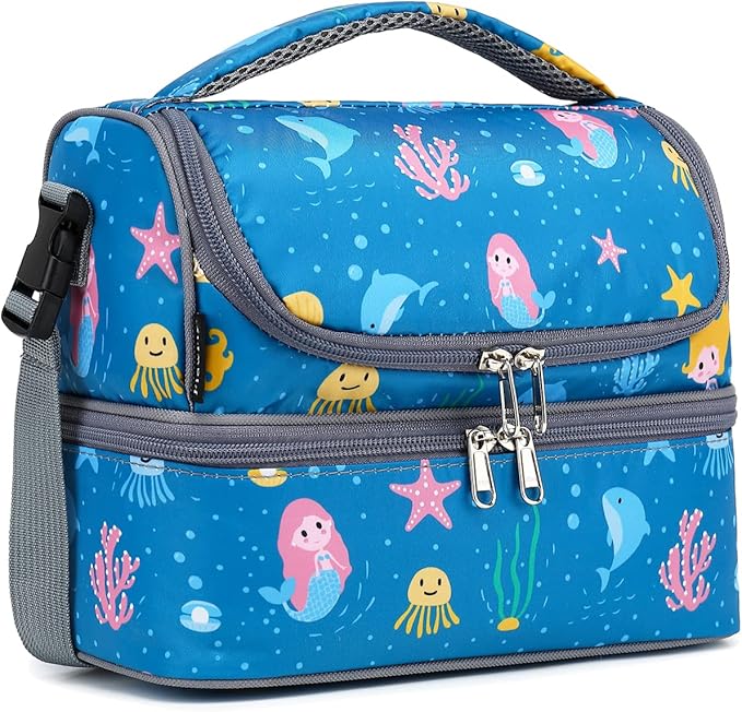 FlowFly Double Decker Cooler Insulated Lunch Bag Large Tote by FlowFly