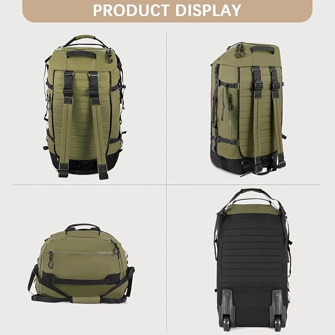 CONTAIL 86L Foldable Wheeled Duffel Backpack - Image 7
