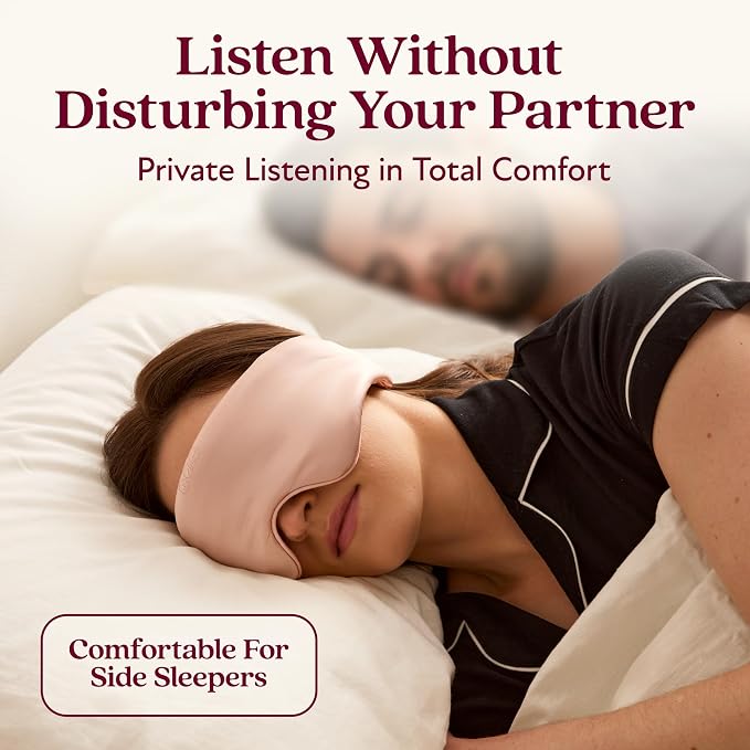 SilkSound 100% Mulberry Silk Bluetooth Sleep Mask, Skin-Friendly Sleeping - Image 3