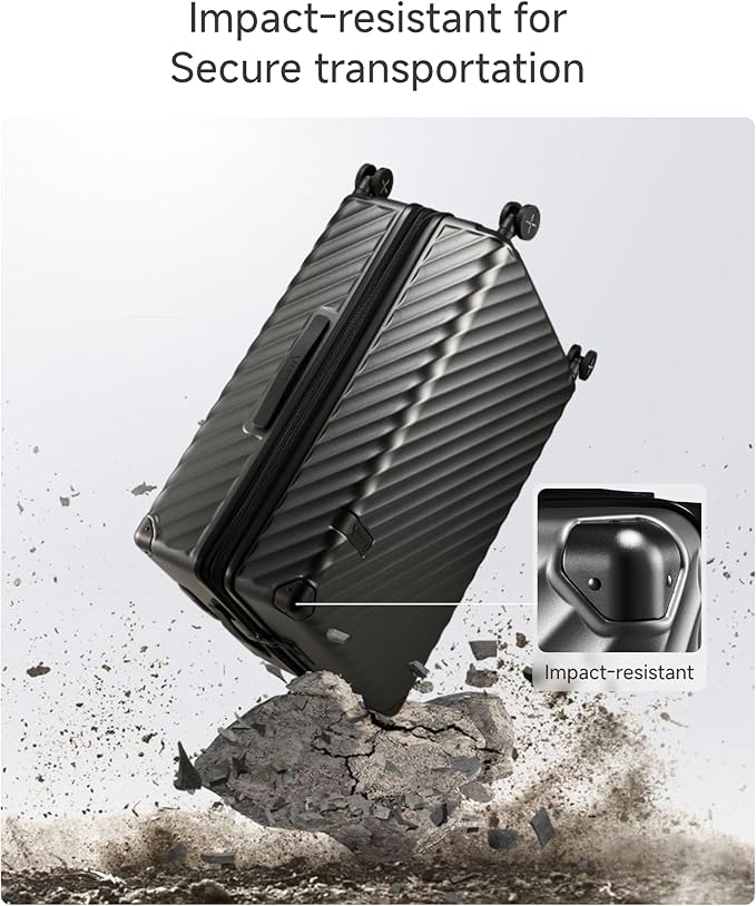 LUGGEX Luggage with Spinner Wheels, Polycarbonate Expandable Hard Shell Suitcase - Image 2