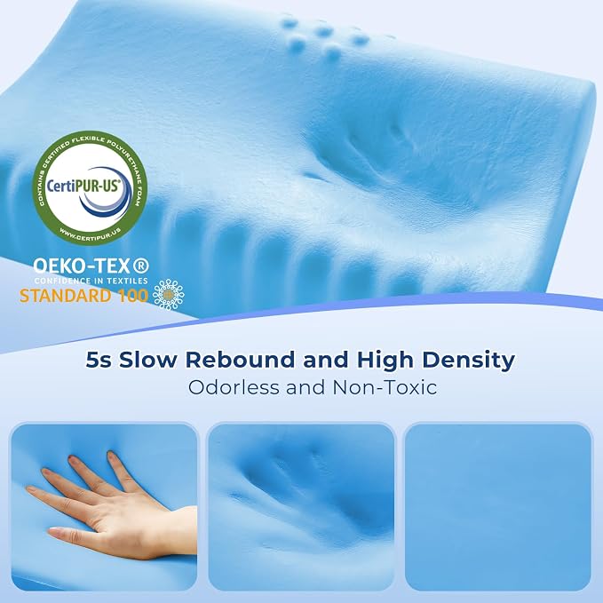 Memory Foam Pillows 2 Pack Neck Pillow - Image 5