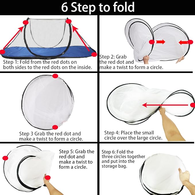 CMINGJ Large Pop Up Mosquito Tent, Portable Foldable Mosquito Net - Image 7