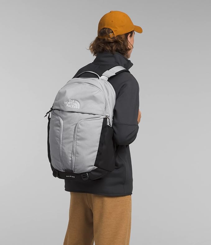 The North Face Surge Commuter Laptop Backpack, Meld Grey Dark Heather/TNF Black - Image 5