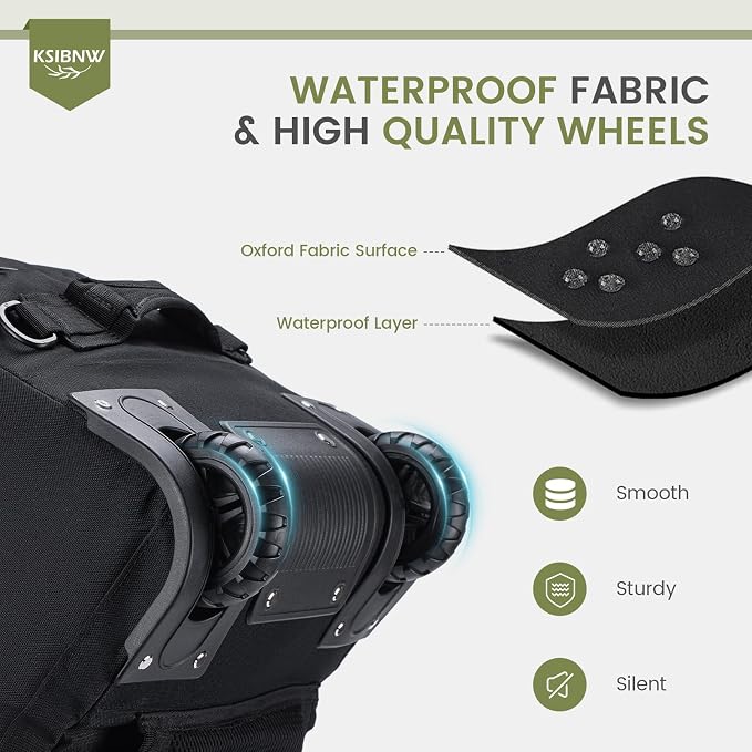 KSIBNW Rolling Duffel Bag with Wheels and Handle, 4 In 1 Tactical 86L Military - Image 3