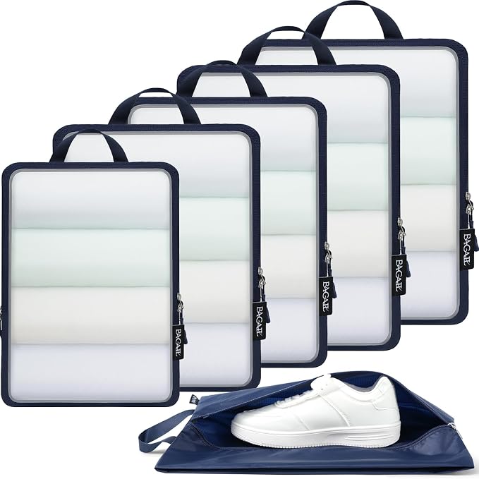 BAGAIL 6 Set Ultralight Compression Packing Cubes Packing Organizer by BAGAIL
