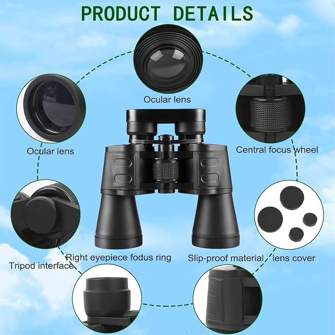 20X50 Binoculars for Adults High Powered- Large View - Image 9