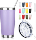 20oz Tumbler with Straw and Brush, Stainless Steel Vacuum Insulated tumbler by Unknown