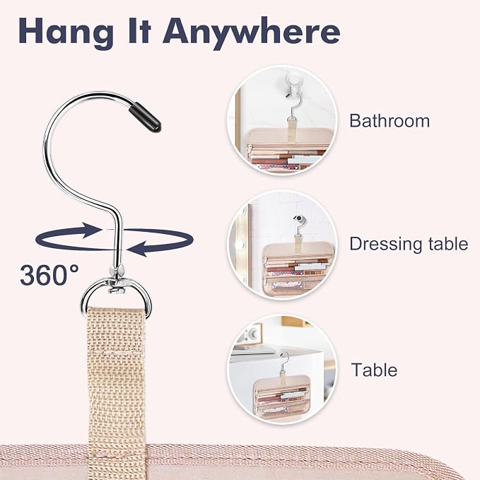 Wedama Toiletry Bag for Women, Large Cosmetic Travel Bag, Hanging Toiletry Bag - Image 5