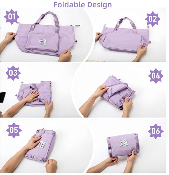 Large Capacity Foldable Travel Bag, Expandable lightweight Carry on Bag - Image 6