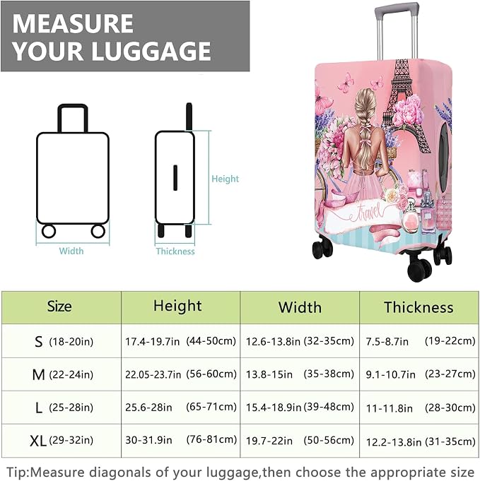 Travel Luggage Cover Suitcase Protector Fits 18-32 Inch Wheel Covers - Image 6