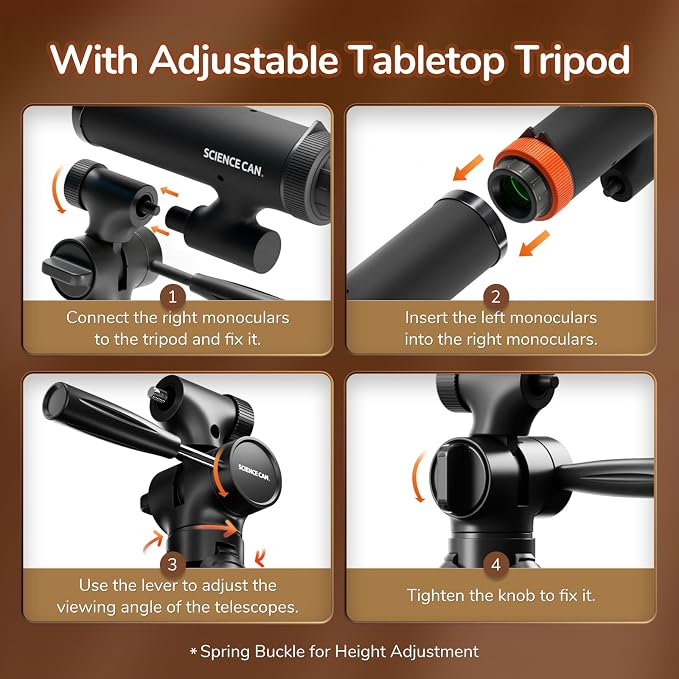 Science Can Binoculars for Kids & Beginners - 3 in 1 Portable Telescope - Image 6
