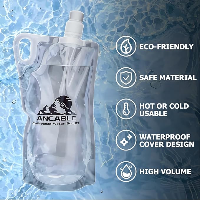 1L Hiking Collapsible Water Bottles - Image 6