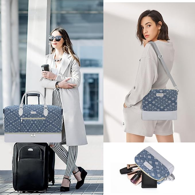 Weekender Bag for Women, Travel Duffel Bag Carry On Overnight Bag - Image 2