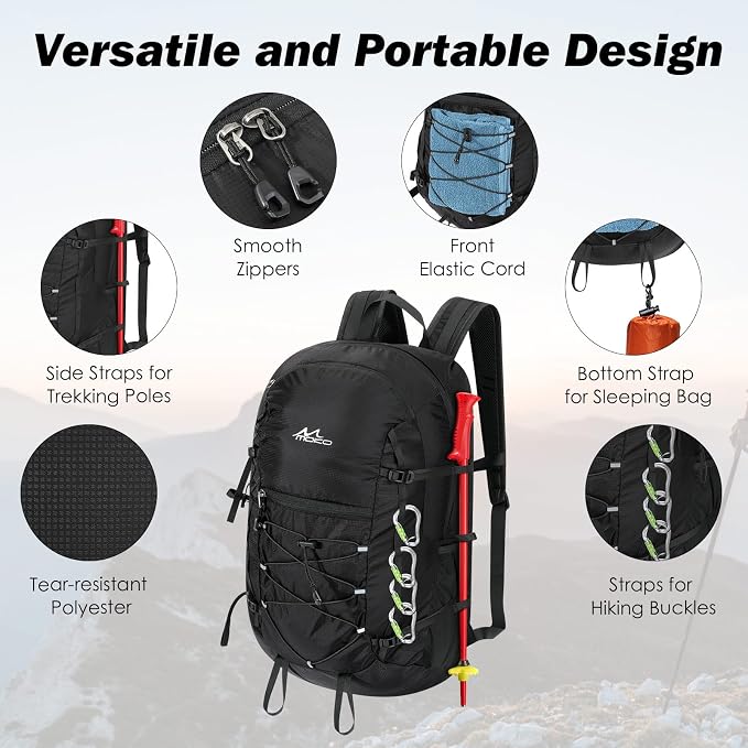 MoKo Hiking Backpack, 40L Large Capacity Camping Backpack - Image 3