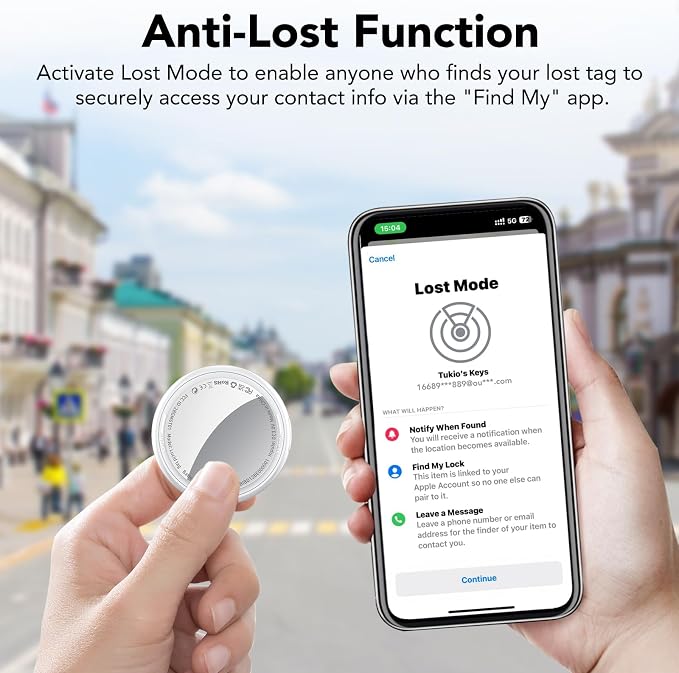 2025 New Air Tracker Tag-1 Pack, Replaceable Battery, Key Finder and Item - Image 7