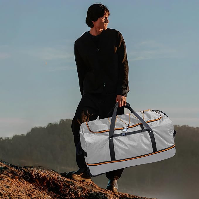 Vomgomfom 32" Soft-Sided Foldable Wheeled Travel Duffel Bag, Expandable 110L to - Image 8