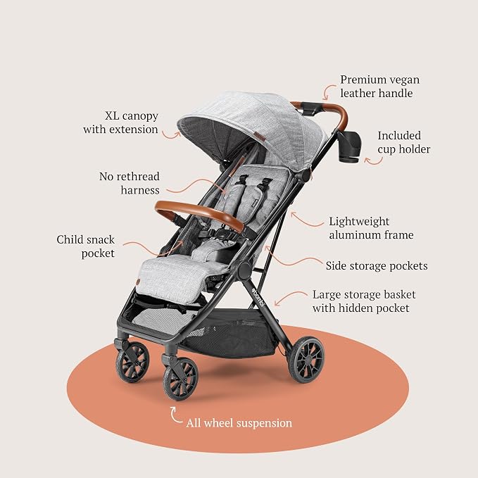 Bombi Bēbee V2 Lightweight Baby Stroller - Image 9