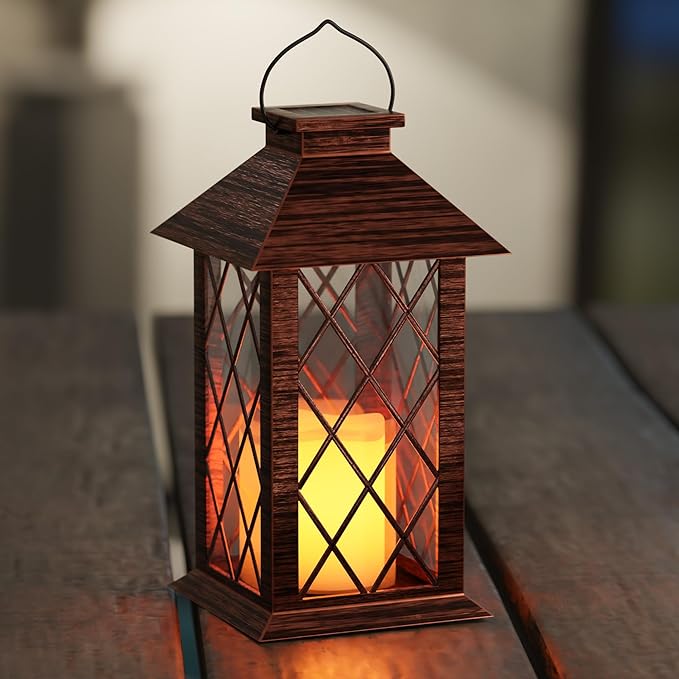 Solar Lanterns Outdoor, Waterproof Garden Hanging Lanterns, Vintage Lantern by JOHUNT