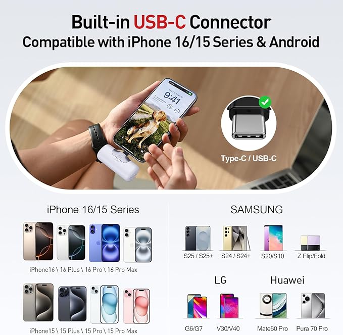 iWALK Portable Charger 5500mAh Next-Gen Small Power Bank 22.5W Fast Charging - Image 3