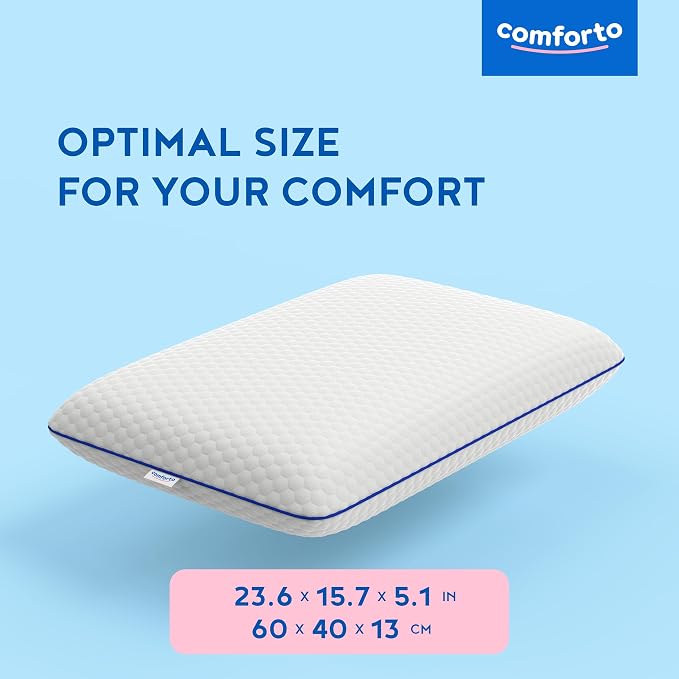 Classic Memory Foam Pillow – Classic Size Cooling Cervical Neck Pillow – Firm - Image 2
