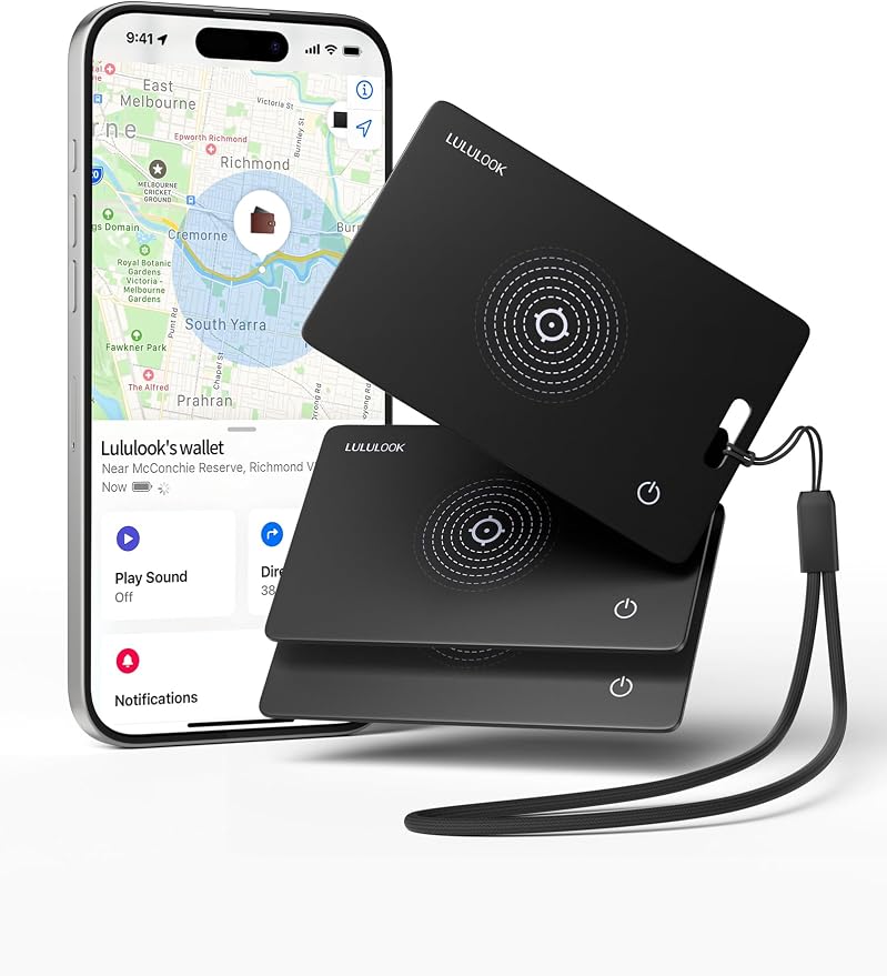 LULULOOK Wallet Tracker Card, Ultra Slim Airtag Wallet Works by LULULOOK
