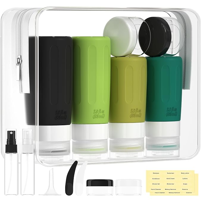 Morfone 16 Pack Silicone Travel Bottles Set by Morfone