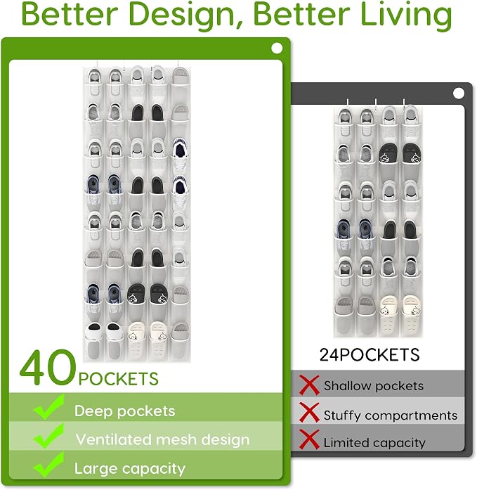 Unjumbly Over the Door Shoe Organizer - Image 5