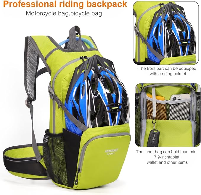 Hiking Daypack Waterproof Biking Backpack 15L Lightweight Durable Backpack - Image 3